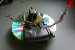 Робот зі світлодіодами та двигуном з CD-диску. Покрокова інструкція щодо створення