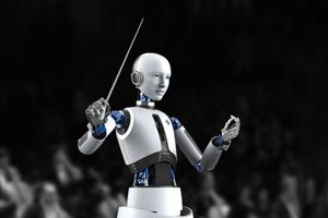 Первый концерт национального оркестра которым вместо человека дирижировал робот
