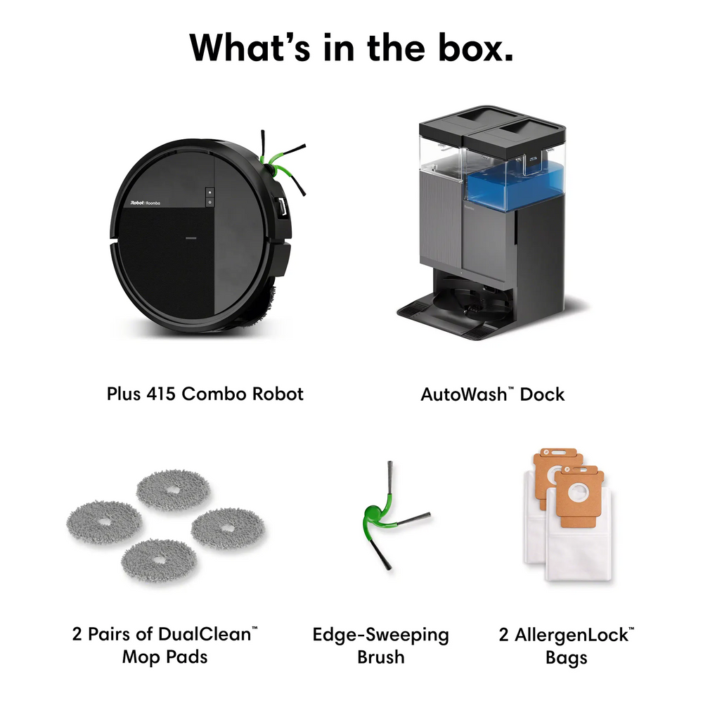 Робот пилосос iRobot Roomba Plus 415 Combo Black
