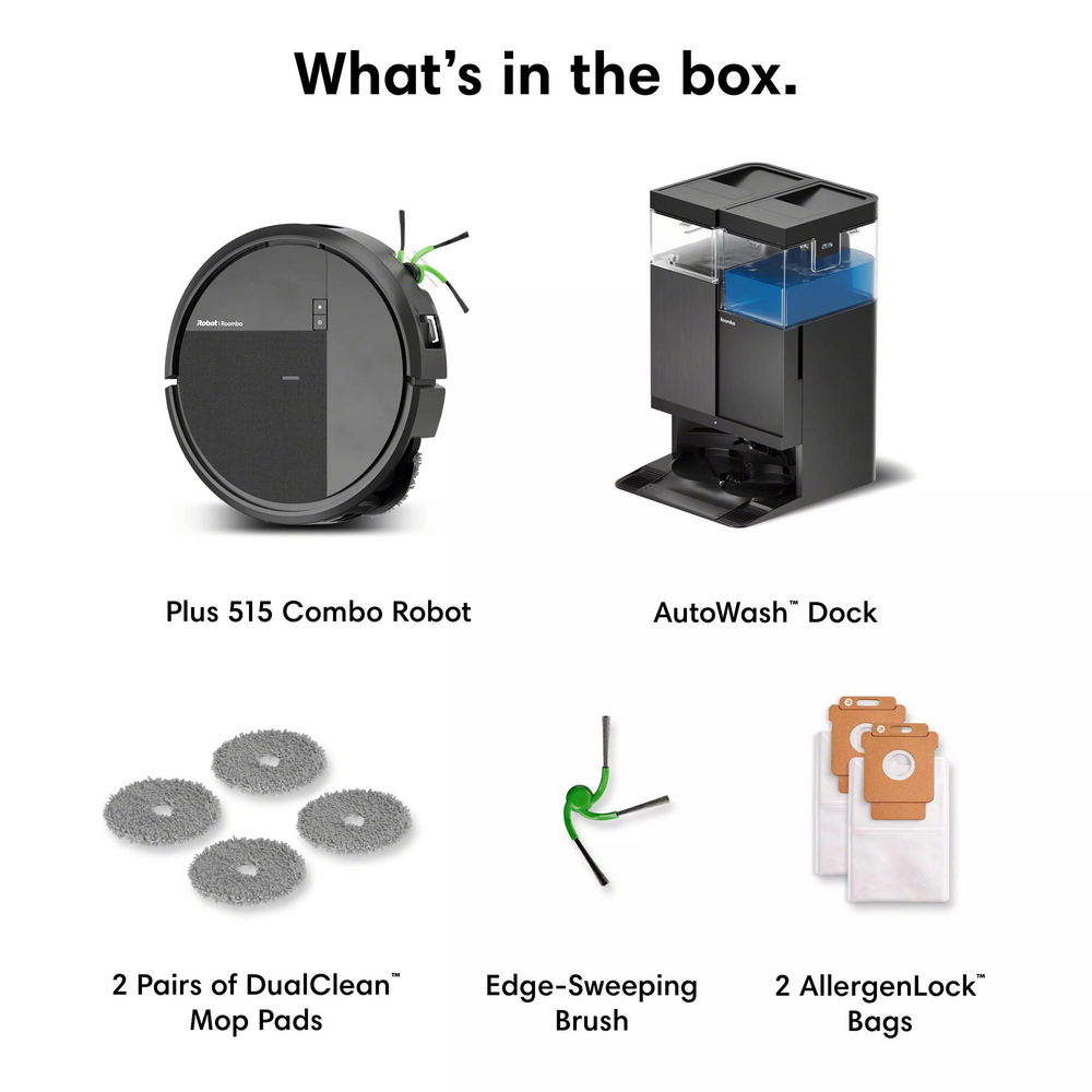 Робот пилосос iRobot Roomba Plus 515 Combo Black