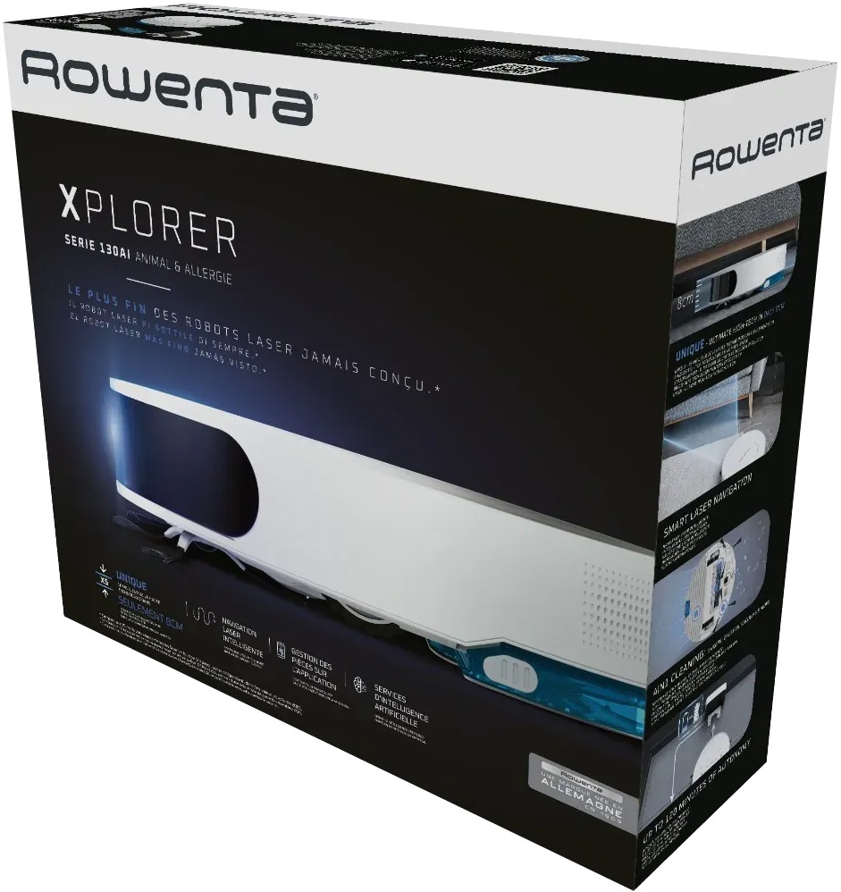 Робот Пылесос Rowenta X-Plorer Serie 130 AI Animal & Allergy White (RR9077WH)