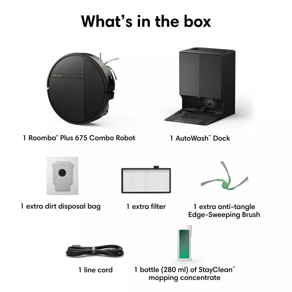 Робот пылесос iRobot Roomba Plus 675 Combo Black
