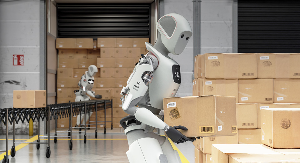 Робот-гуманоїд Apollo від Apptronik грузить коробки