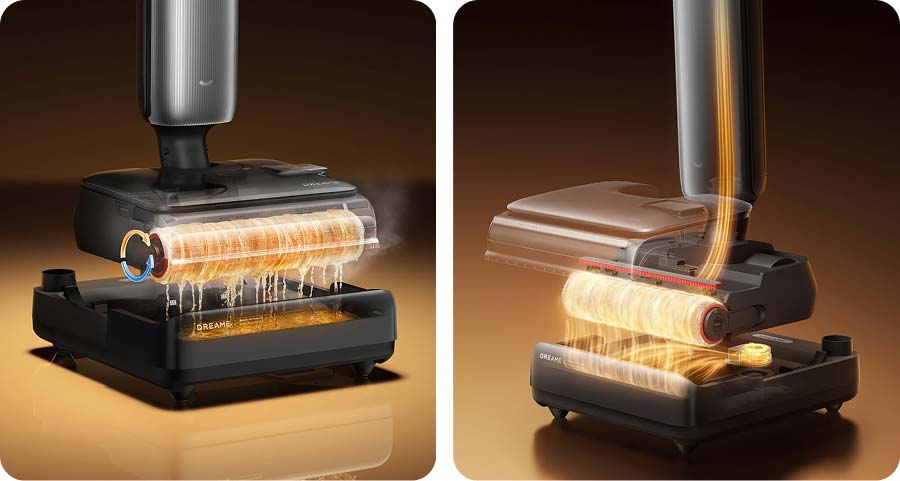Стирка и сушка Dreame T16 Pro Heat на станции
