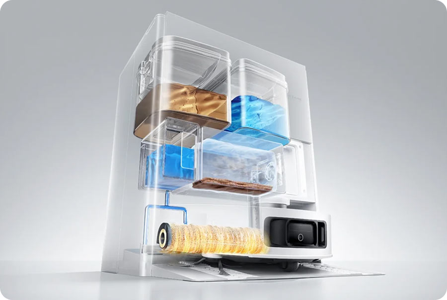 Структура базы Dreame Aqua 10 Roller AE