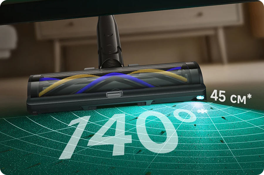 Dreame Z40 TangleCut Flex+ подсвечивает в темноте