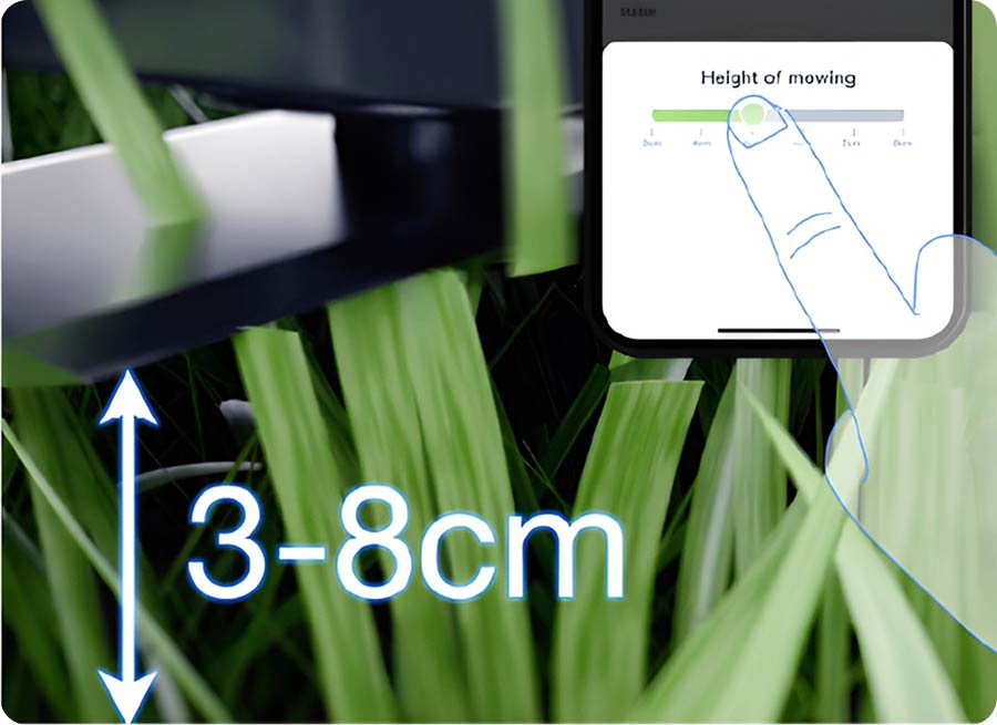 Ecovacs Goat O1200 LiDAR PRO регулирует высоту лез