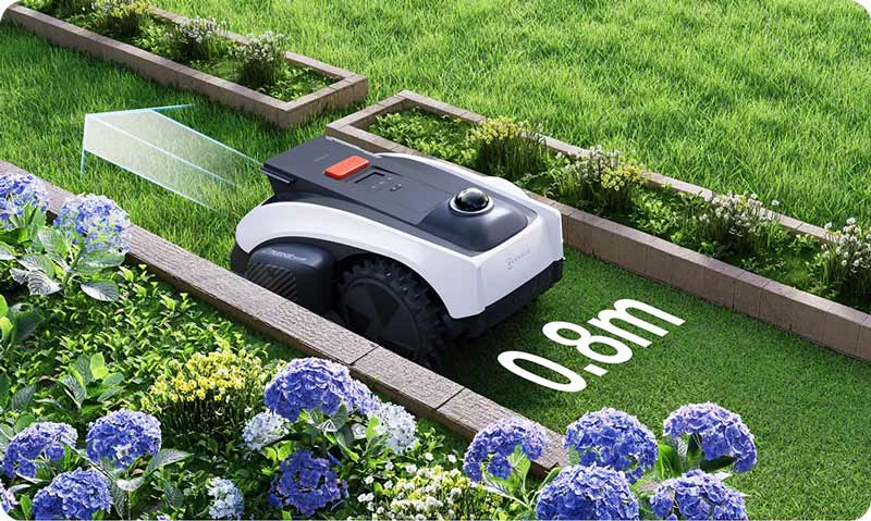Ecovacs Goat O1200 LiDAR PRO преодолевает узкий участок