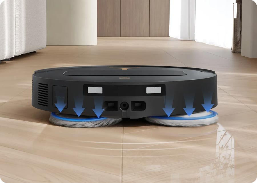 ECOVACS DEEBOT T50S PRO OMNI миє підлогу