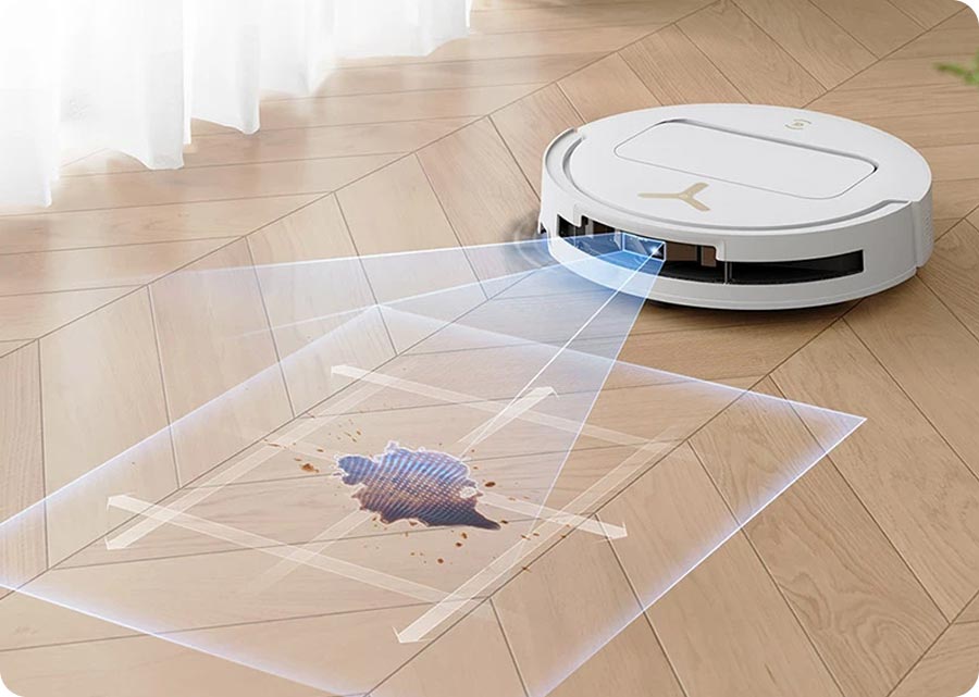 ECOVACS DEEBOT T50S PRO OMNI їде повторно мити пляму