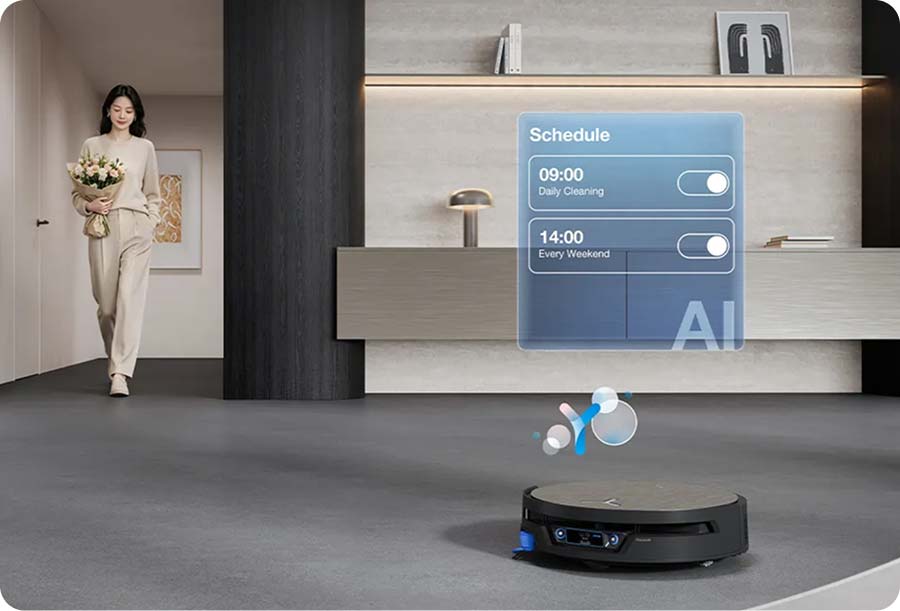 Deebot X12S OmniCyclone складає графік прибирань