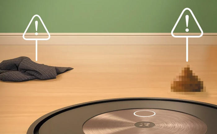 iRobot Roomba Combo j9+ распознал собачий сюрприз на полу