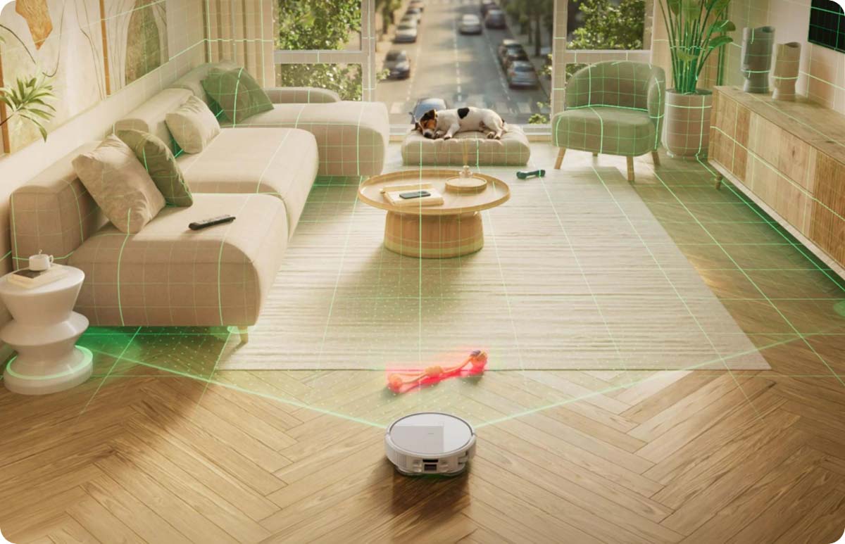 iRobot Roomba Plus 515 Combo сканує приміщення
