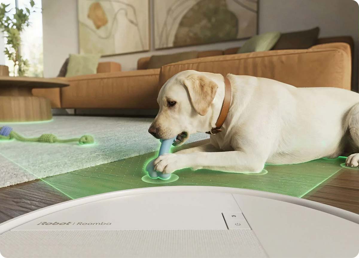 iRobot Roomba Plus 515 Combo помічає собаку