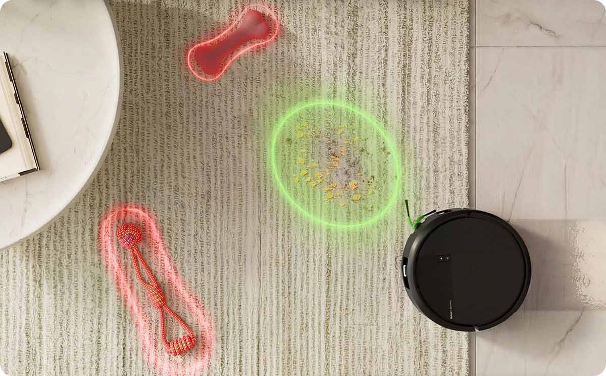 iRobot Roomba Plus 575 Combo виявляє забруднення