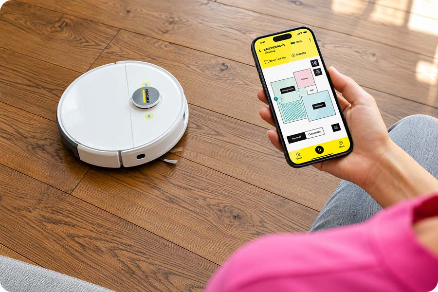Управление Karcher RCV 5 Comfort смартфоном