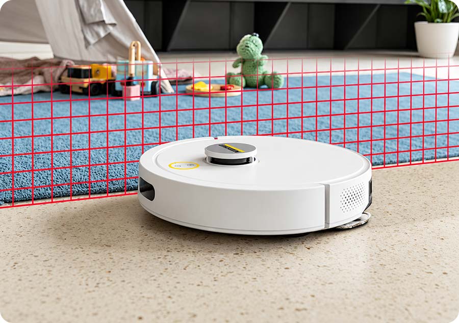Karcher RVC 3 Comfort объезжает запретную зону