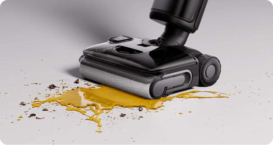 Roborock F25 Lite Combo миє розлиту рідину