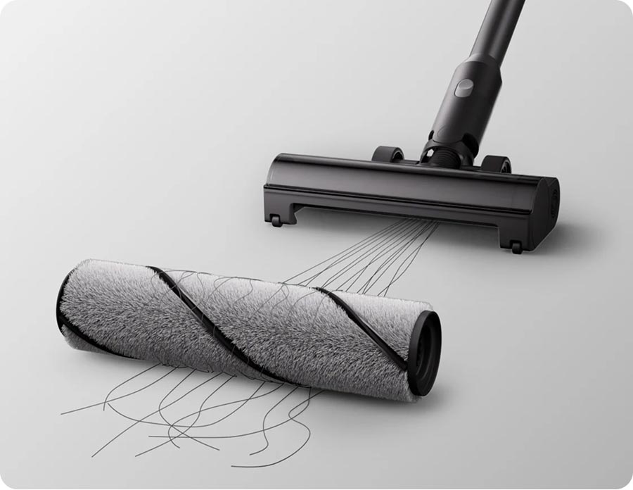 Roborock F25 Lite Combo всмоктує волосся сухим пилососом