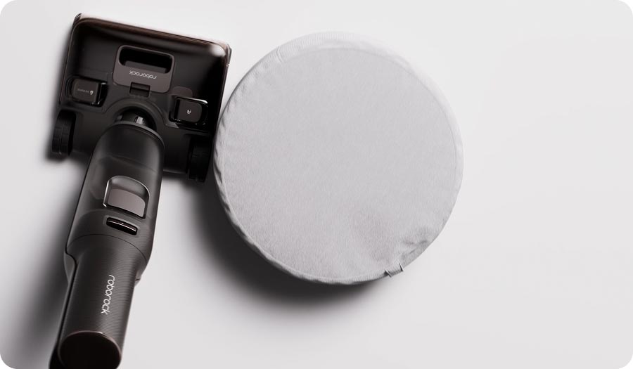 Roborock F25 Pro Turbo Combo прибирає навколо круглих меблів