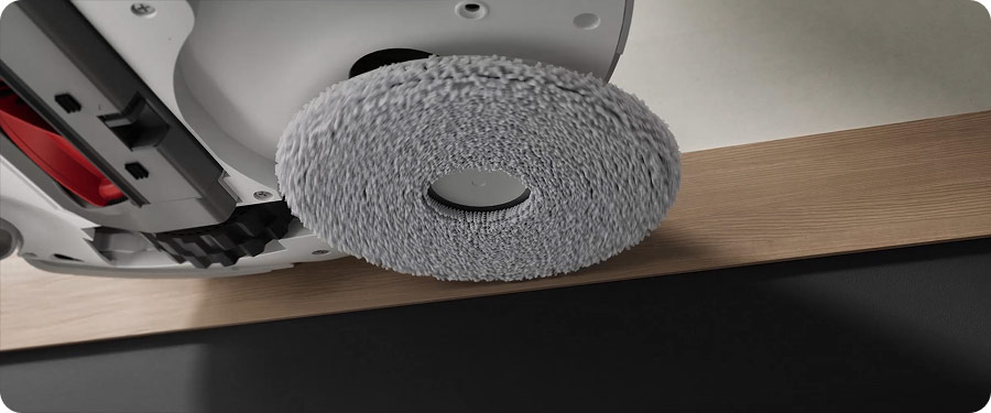 Roborock Qrevo CurvX миє вздовж стіни