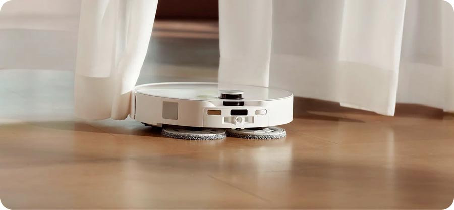 Roborock Qrevo Edge 3 Pro іде під шторами
