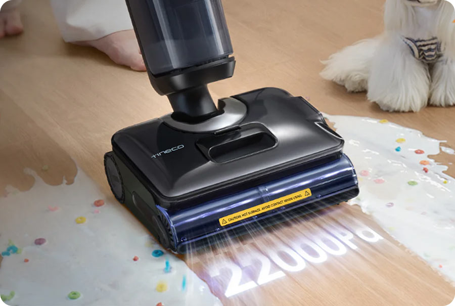 Tineco FLOOR ONE S7 Stretch Steam всасывает 22000 Па