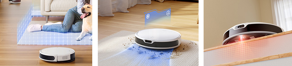 Dreame Bot Mova M1 підтримує віртуальні обмежувачі, самостійно підвищує потужність всмоктування на килимах, та обладнаний всіма необхідними датчиками