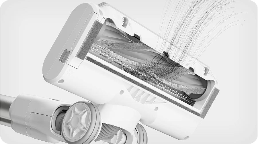 Xiaomi Mijia Vacuum Cleaner 4C всасывает волосы