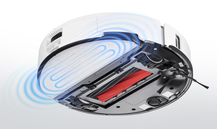 Модуль вологого прибирання Roborock S8 Pro Ultra White VibroRice 2.0 вібрує під час миття